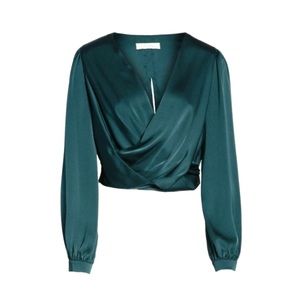 ASTR, Bottle Green Crop Top